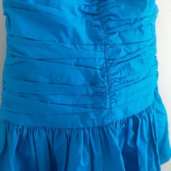 NWT Shona Joy Blue Off-Shoulder Mini Dress - Picture 5 of 6